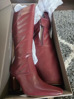 Franco Sarto Women's L Bowman Burgundy Knee High Boot Size 9.5